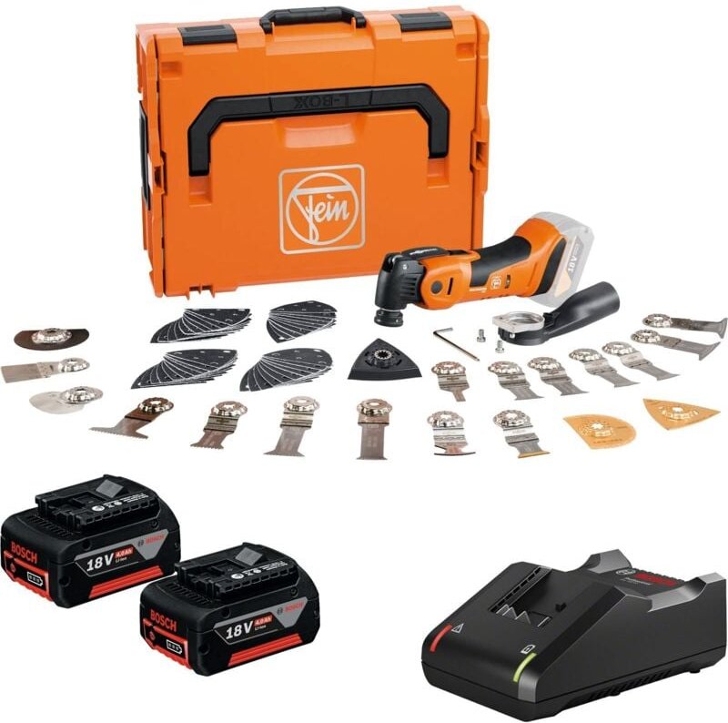 Fein - Akku-MULTIMASTER amm 700 max top as / 2x 4,0 Ah Akku + Ladegerät in L-Boxx