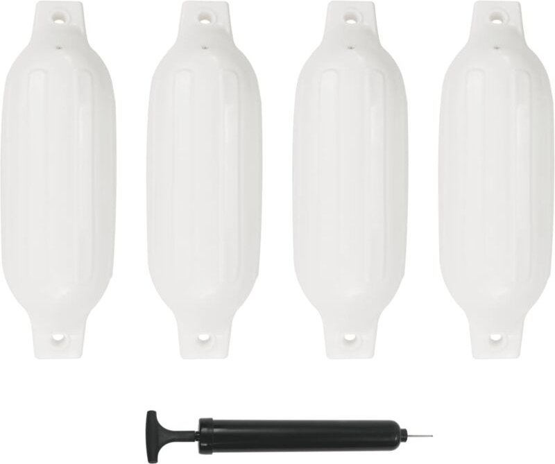 Bootsfender 4 Stk. Weiß 41 x 11,5 cm pvc Vidaxl