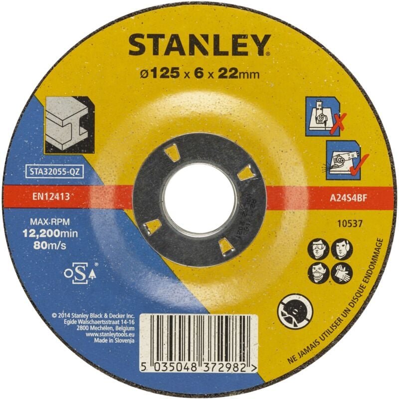 Metall-Schleifscheibe ø 125 mm. STANLEY STA32055-QZ