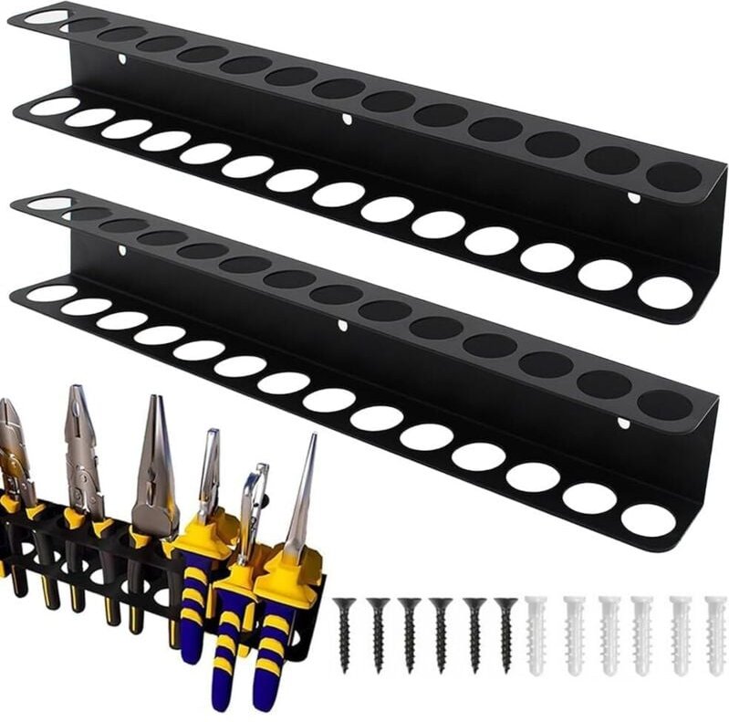 Thumbnail - Jalleria - 2er-Pack Zangenhalter zur Wandmontage – für Garage, Werkstatt, Werkbank, Zuhause, Reparaturwerkstatt, Schraub...
