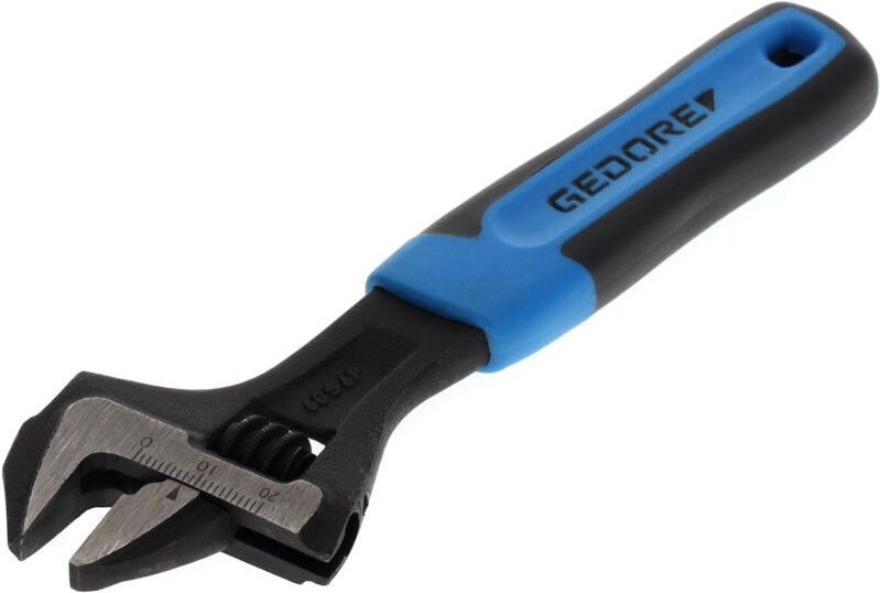 60 s 6 jp Einmaulschlüssel 6', verstellbar, phosphatiert mit Kunststoffgriff