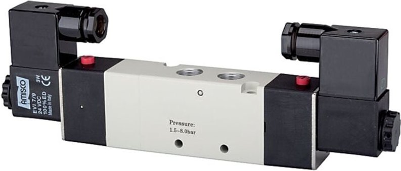 5/3-Wegeven elektrpn. »4V« Mitte geschl. g 1/4, 24VDC, 550l/min - Riegler