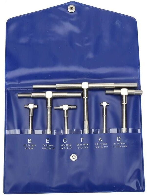 6-teiliges Teleskop-Messschieber-Set, 8–150 mm, verstellbarer Innendurchmesser, Messschieber-Mikrometer, Messwerkzeuge -...