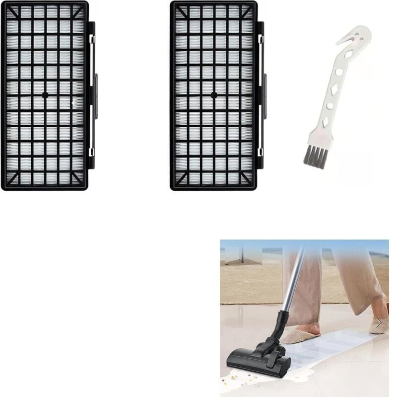 2 Stück filter Motorschutzfilter für Siemens Staubsauger, Ersatzfilter Zubehör für Siemens Bodenstaubsauger(Mit 1 Bürste...
