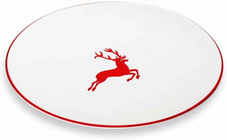 Thumbnail - Gmundner Keramik - Rubinroter Hirsch, Speiseteller Cup (ø 28cm)