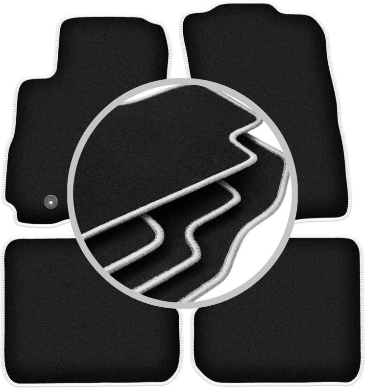 CARLUX-SILVER Autofußmatten für: Mitsubishi Outlander I SUV (2001-2006)