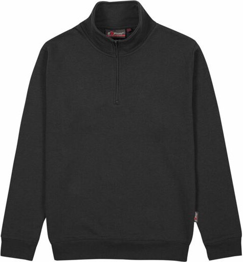 Tautra Arbeits-Sweatshirt mit halbem Reißverschluss - s - Schwarze - U-power