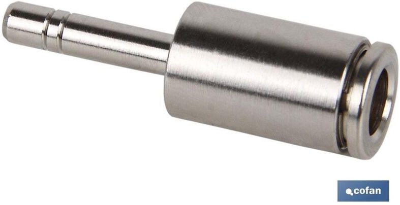 Reduzierte glatte gerade Rohr-Zapfen-Verbindung aus Nickel-Messing. M-6-8