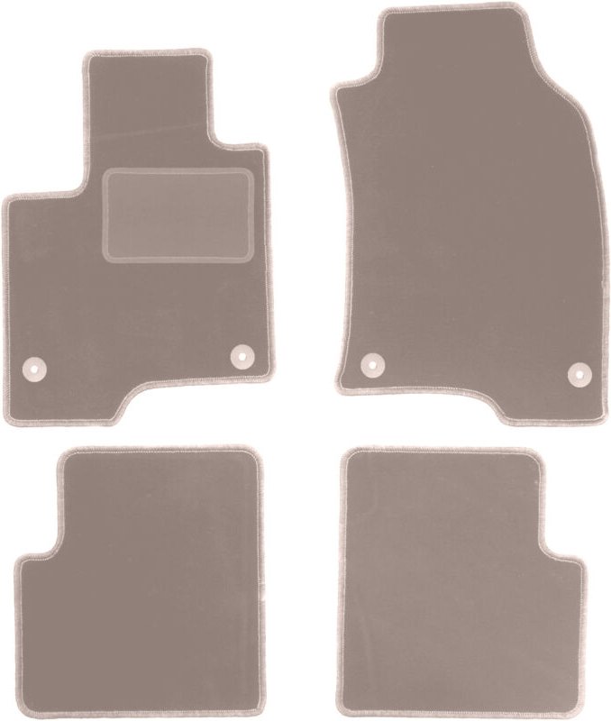 Beige Veloursmatten für: Fiat Panda III Fließheck (2012-)