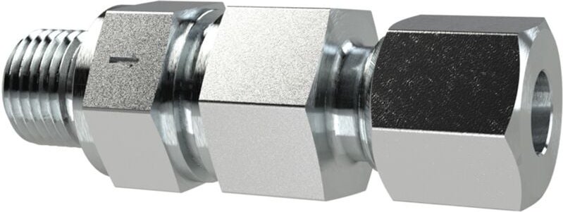 Rückschlagvent., G1/2a., Rohr-AØ 18mm, pn max. 160, Stahl verz. - Riegler