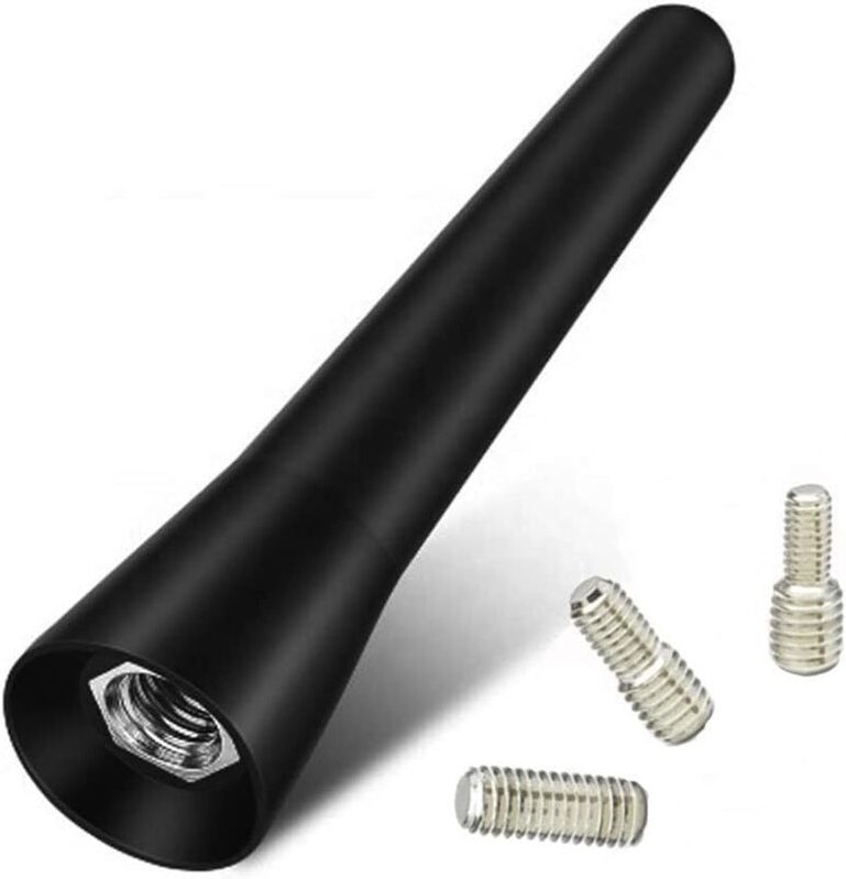 A442 Universal AM FM Autoradio Dachantenne Kurz 6,5cm Aluminium für VW Golf Polo Up Schwarz