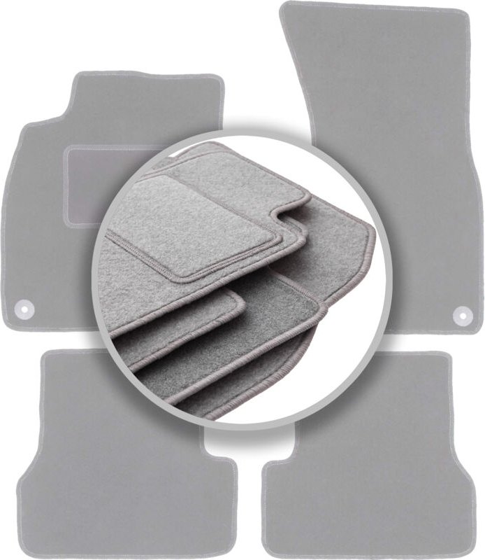 Graue Fußmatten für: Audi A6 C7 Limousine, Kombi, Avant (2011-2017)