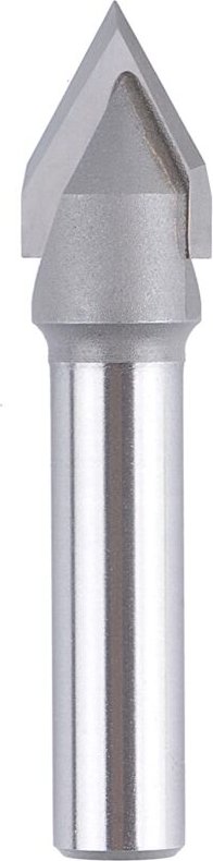 Aougo - 2 x 60 Grad V-Nuten, Schnittdurchmesser: 12 mm, Schaft: 8 mm, CNC-Fräser, Schaftfräser für Adern, Fasen und V-Nu...