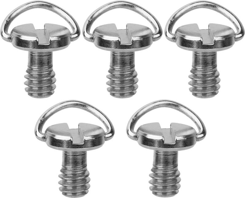 Zoternen - 5 Stück Kameraschraube 1/4 für Schnellwechselplatte 1/4 Zoll C-Ring Stativ Klappadapter