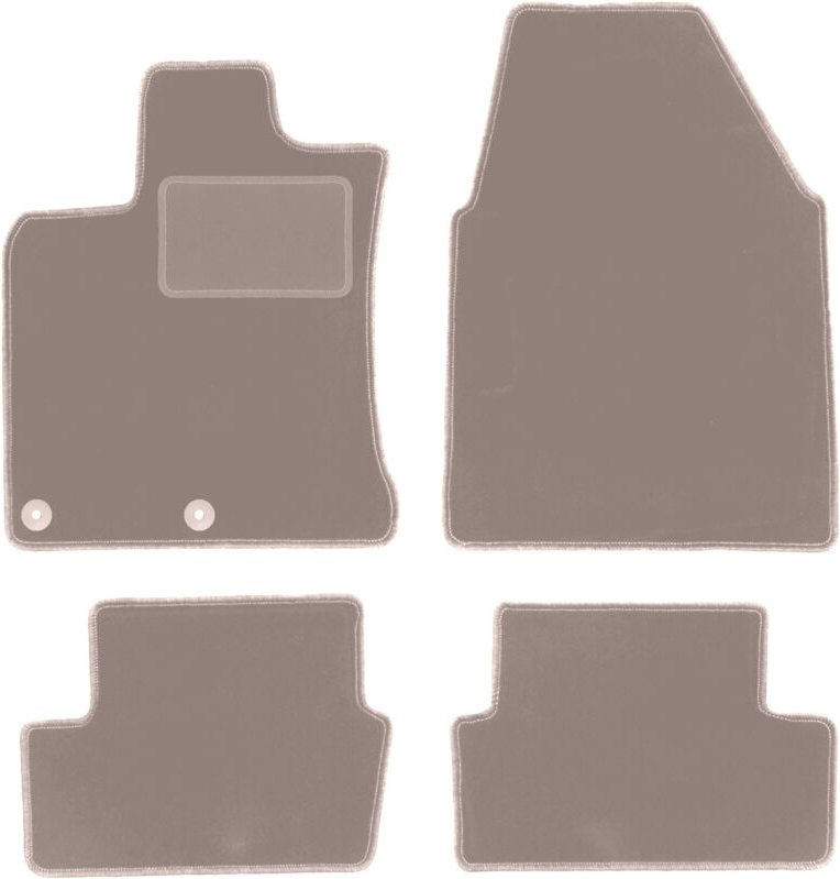 Beige Veloursmatten für: Nissan Qashqai I J10 Crossover (2006-2013)