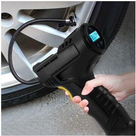 Aiperq - Tragbarer kabelloser Reifenfüller, 120 w, Luftkompressor, Reifenpumpe für Autos, Motorräder, Fahrräder mit digi...