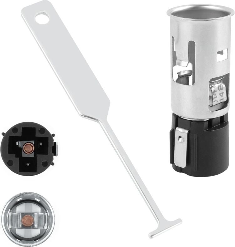 12-V-Zigarettenanzünderbuchse OEM56457 mit Entfernungswerkzeug, 12-V-Steckdose als Ersatz für die Zigarettenanzünderbuch...