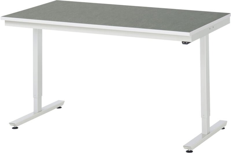 Arbeitstisch adlatus 150 elektrisch höhenverstellbar Linoleum-/Universal-Platte 1500 mm x 800 mm - RAU