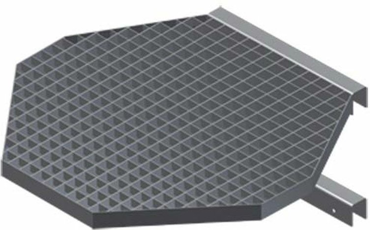 Zarges Umstiegsplattform 8-eckig für Steigleiter Stahl verzinkt