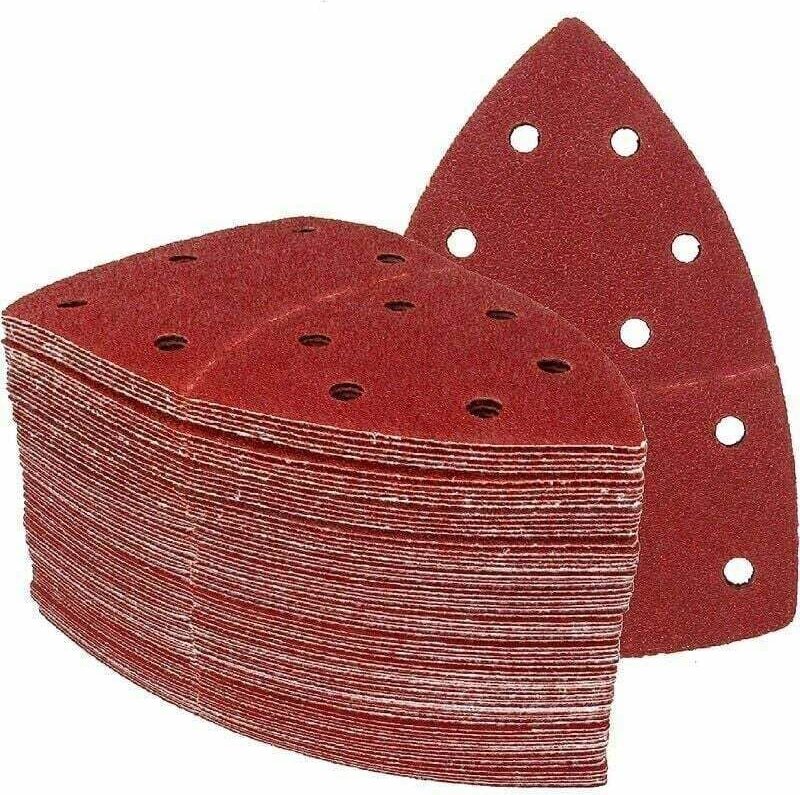 Ulisem 50 Stück Dreieck-Schleifblätter Schleifpapier 105 x 152 mm, Körnung 80, passend für verschiedene Schleifmaschinen