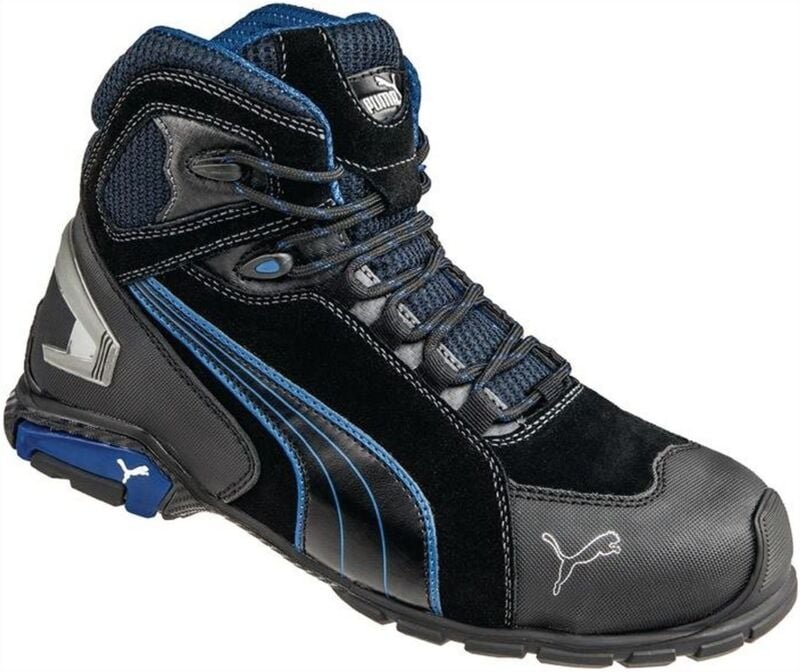 Puma Safety Shoes - puma Sicherheitsstiefel Rio Black Mid Größe 39 schwarz/blau ( 4300700409 )