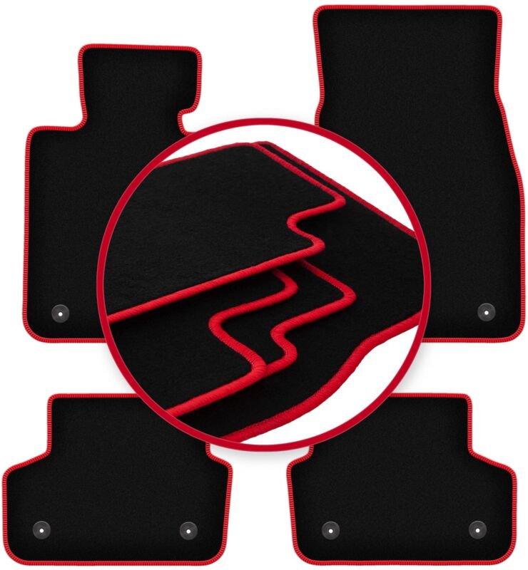 CARLUX-RED Autofußmatten für: BMW 5 G30 Limousine (2017-)