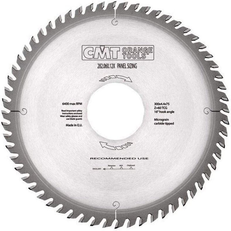 282.060.12x Kreissägeblatt 300x4.4x75 Z=60 Tcg