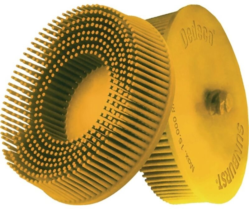 Tyrolit - Radialbürstenscheibe Sunburst ø 76 mm Körnung 80 A80 coarse premium gelb 20000 min-¹ Breite 76 qdisc ra