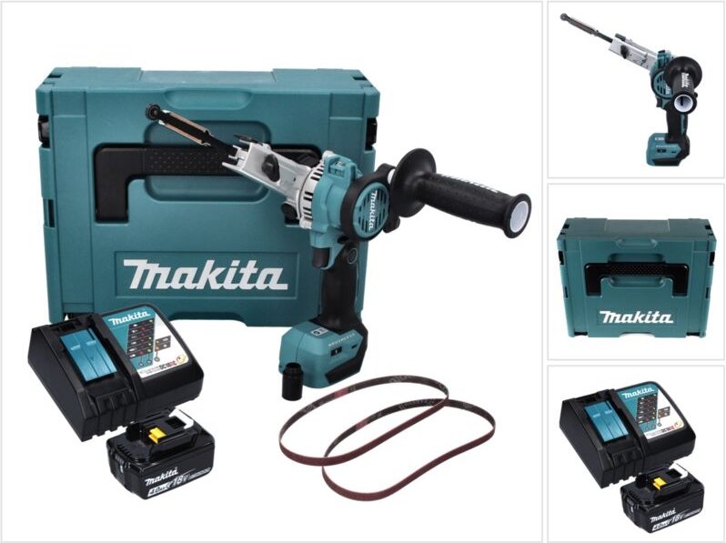 Dbs 180 RM1J Akku Bandfeile 18 v 9 x 533 mm Brushless + 1x Akku 4,0 Ah + Ladegerät + Makpac - Makita