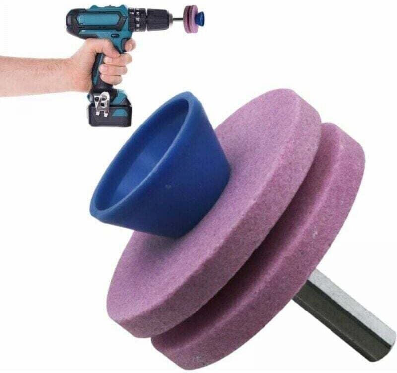 Affilatrice per lame di tosaerba, mola per affilatura di utensili da giardino, affilatrice di ricambio per utensili da t...