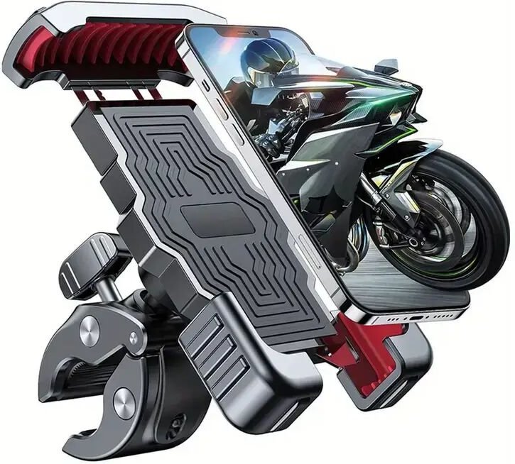 KZQ - Universelle Fahrrad-Handyhalterung für den Lenker, 360° drehbare Motorrad-Handyhalterung