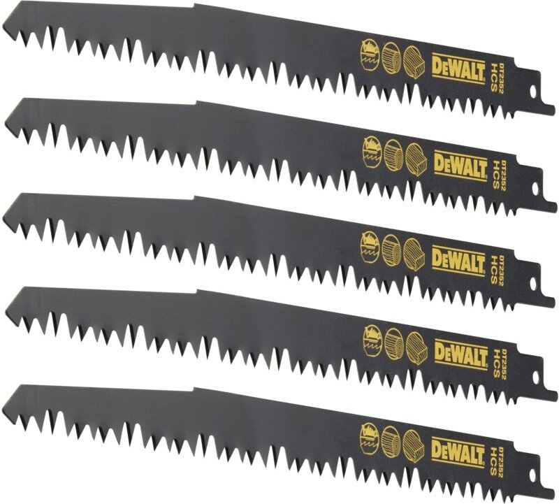 DeWalt Säbelsägeblatt HCS Holz 230 mm 5-6TPI