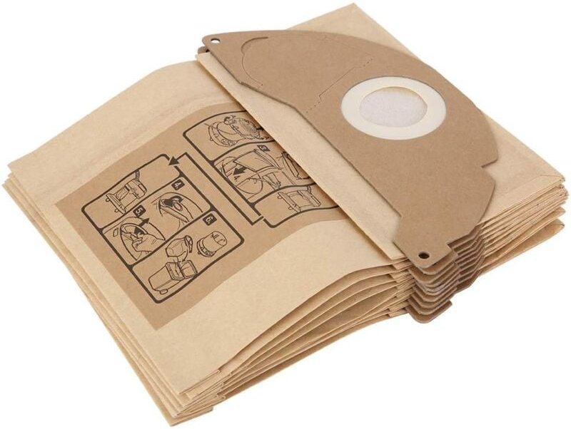 Papiersack für Kärcher Staubsauger A2000 A2054 WD2200 WD2250, Papierstaubfangbeutel, 10 Stück