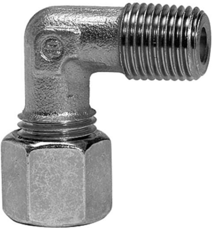 Thumbnail - Winkel-Einschraubverschraubung, r 1/8 a., Rohr-Ø 8, Stahl verz. - Riegler
