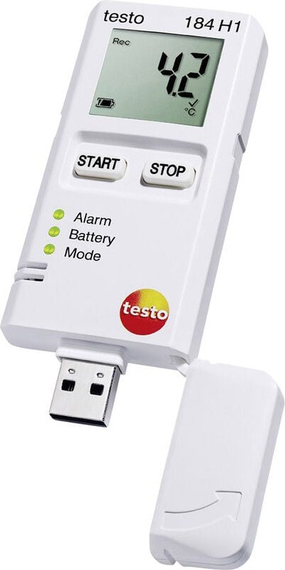 0572 1845 184 H1 Multi-Datenlogger Messgröße Temperatur, Luftfeuchtigkeit -20 bis +70 °c 0 bi - Testo