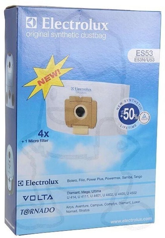 Electrolux - Ersatzteil - Set 4 Staubsaugerbeuteln + 1 Mikrofaser - - tornado, aeg, progress, kompatibel arc en ciel, al...