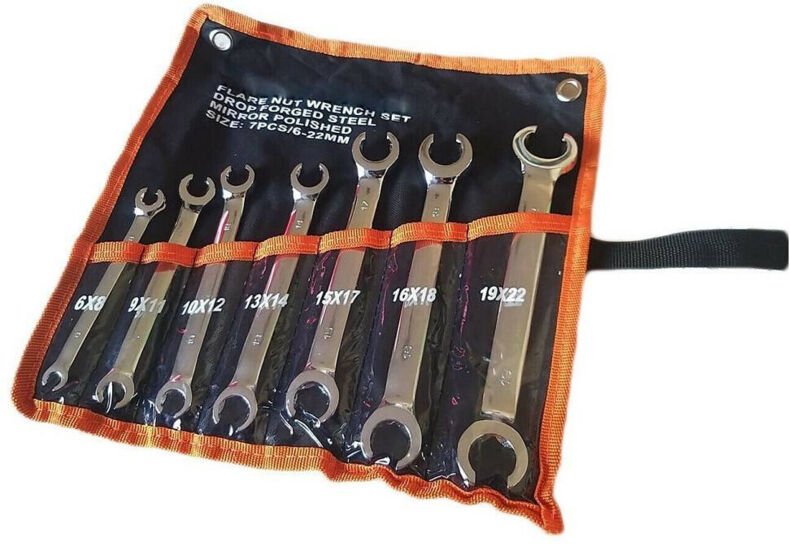 Trade Shop Traesio - Trade Shop - Satz mit 7 offenen Schlüsseln, Beschlägen, ausgestellten Muttern, 6 x 8, 9 x 11, 10 x ...