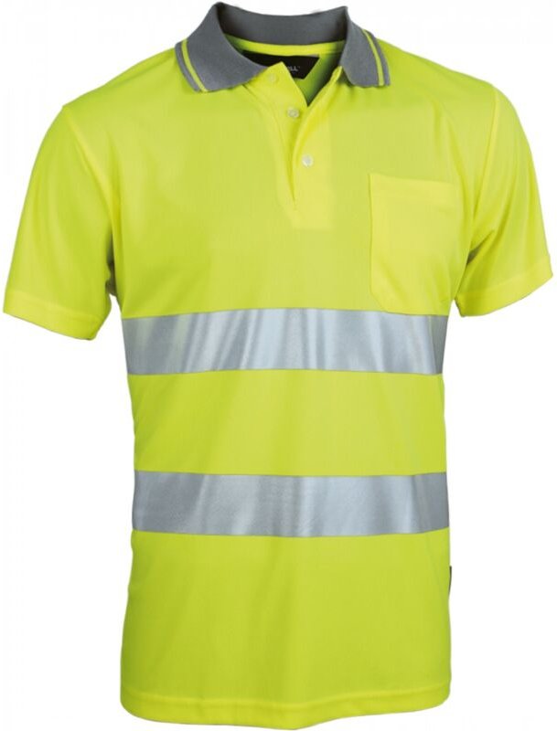 Triuso Vizwell Warnschutz-Poloshirt VWP1A Gr. l gelb