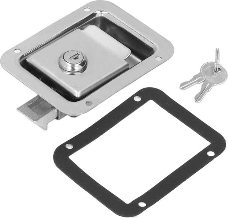 Zoternen - Reiseanhängerschloss, Edelstahl, bündige Montage, Paddelgriff, Wohnmobil-Türschloss für Werkzeugkasten, Elekt...