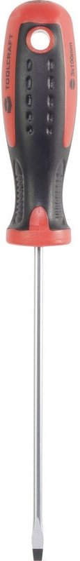TOOLCRAFT Werkstatt Schlitz-Schraubendreher Klingenbreite: 3 mm Klingenlänge: 100 mm DIN ISO 8764