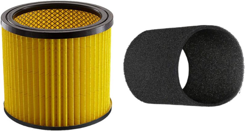 2in1 Set: Lamellenfilter + Schaumfilter kompatibel mit Thomas Compact 20 s, Hobby 1000, Hobby Vac, Inox 1220 1520 Plus 1...