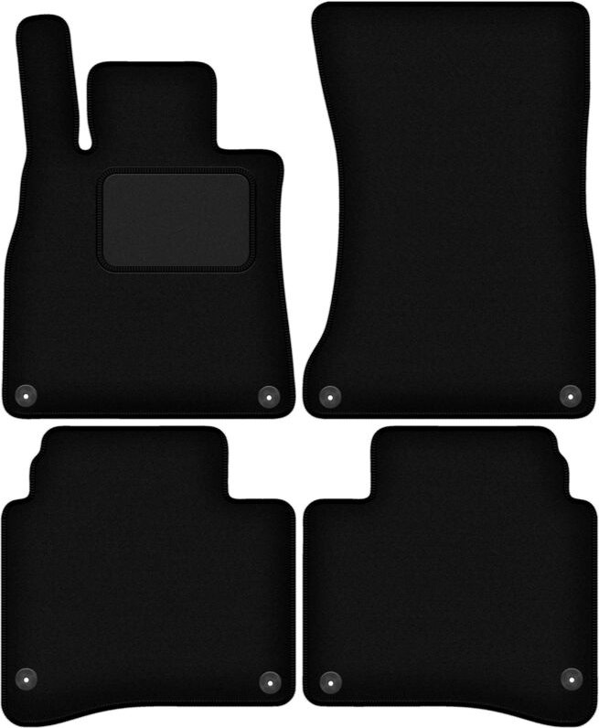 Schwarze Veloursmatten für: Mercedes S W222 Limousine lang (2013-)