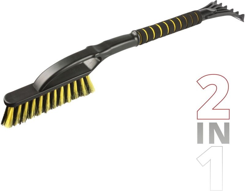 Schneebürste mit Eiskratzer, Auto-Eisschaber 65 cm gelb