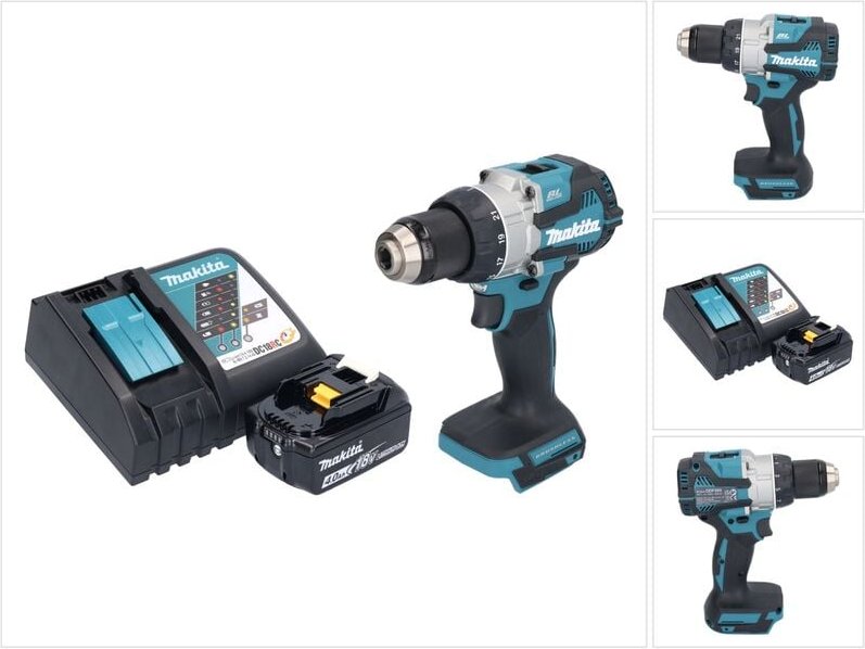 Makita DDF 489 RM1 Akku Bohrschrauber 18 V 73 Nm Brushless + 1x Akku 4,0 Ah + Ladegerät