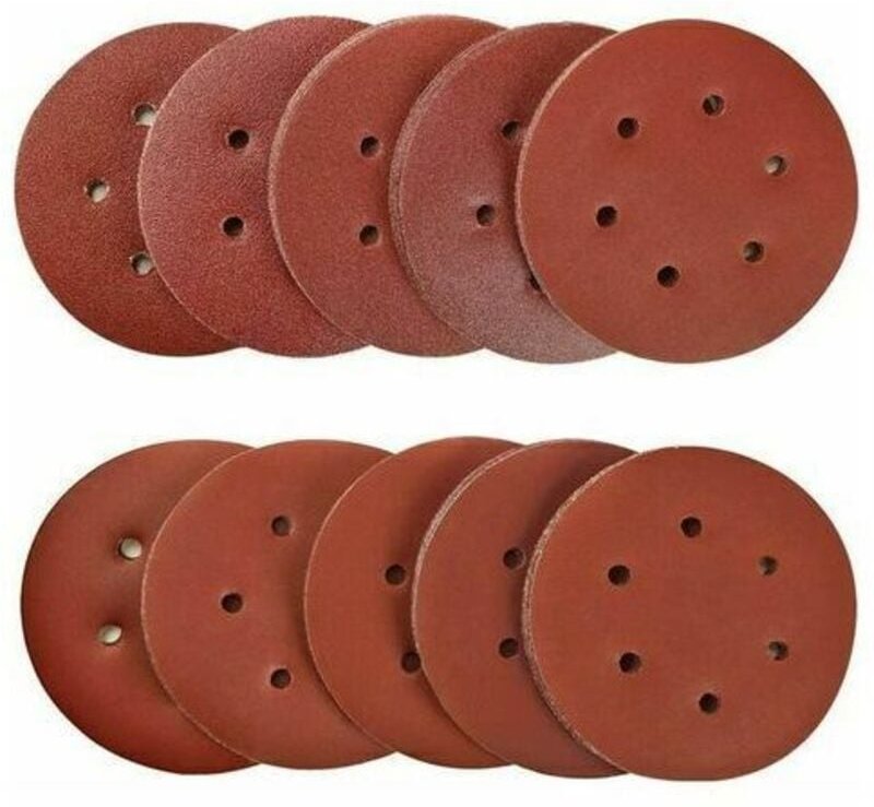 100 dischi abrasivi da 150 mm, grana 40/80/120/180/320/600/800/1000/1500/2000, ideali per levigatura/lucidatura/rimozion...