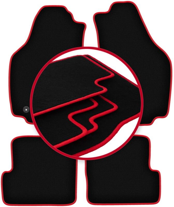 CARLUX-RED Autofußmatten für: Lancia Ypsilon II Fließheck (2003-2011)