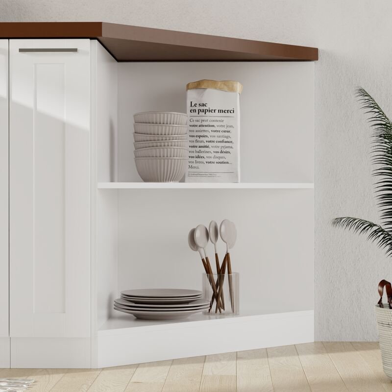 H – Eckunterschrank offen