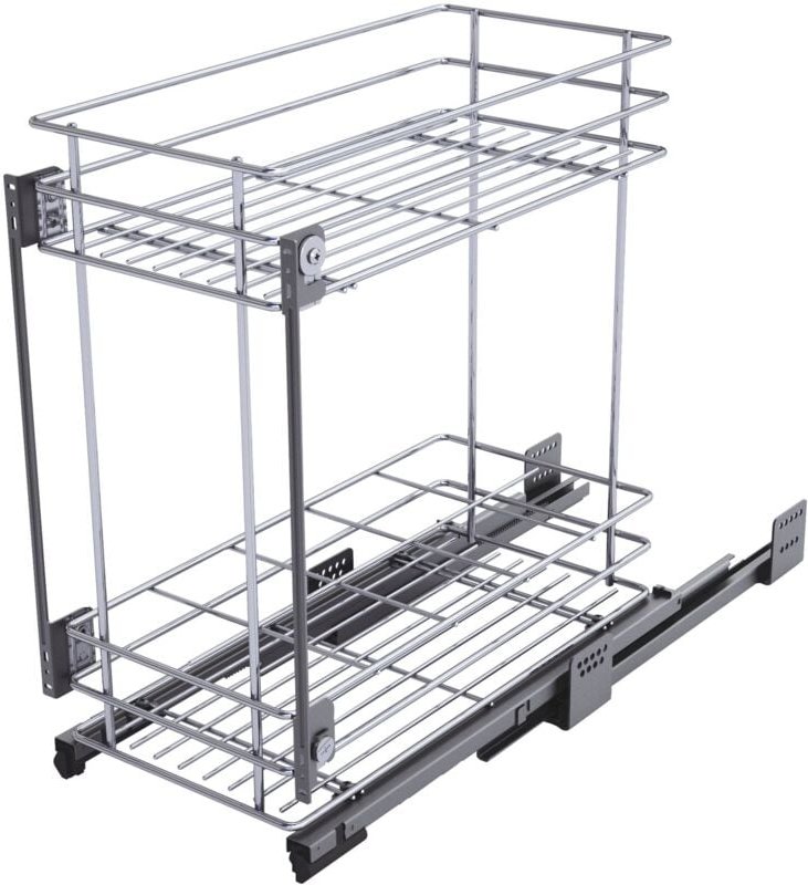 Unterschrankauszug 004G kb 400 mm Stahl chrom - Sige