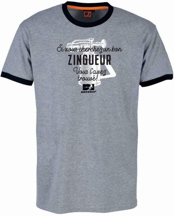 T-Shirt Verzinkerei Bosseur Grau meliert - Größe xxl - 11536-005