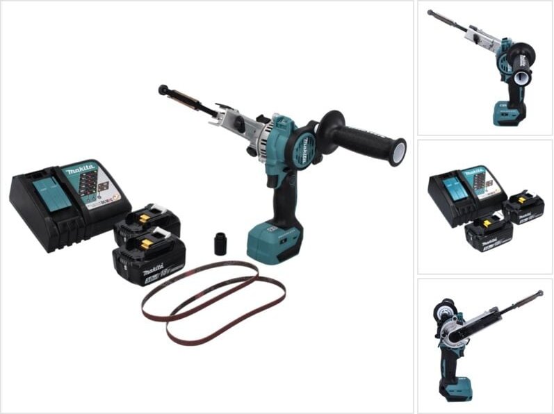 Dbs 180 rf Akku Bandfeile 18 v 9 x 533 mm Brushless + 2x Akku 3,0 Ah + Ladegerät - Makita